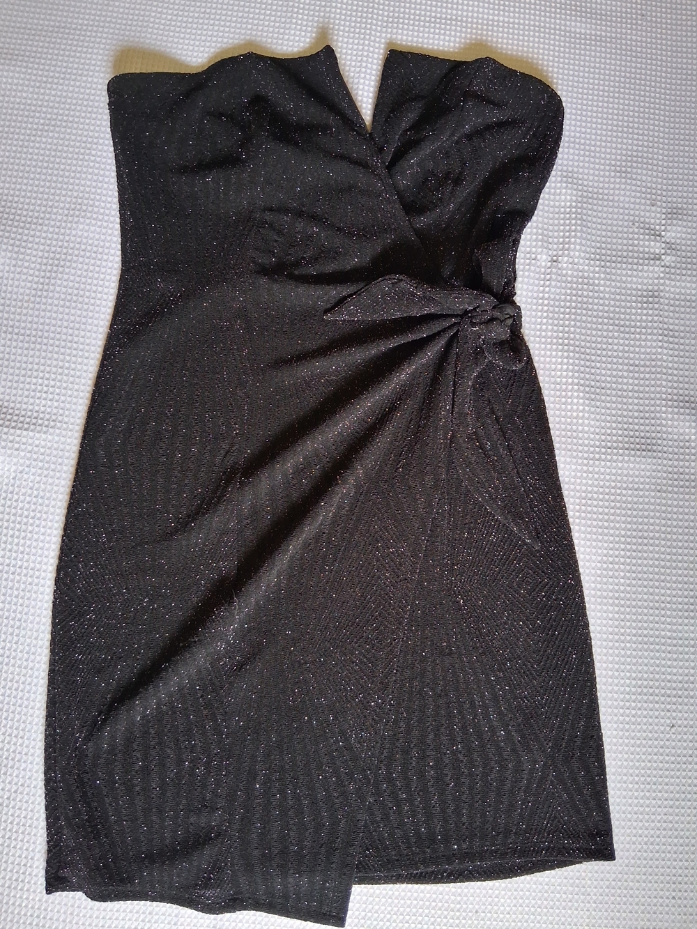 Row A Strapless Black Sparkle Bodycon Dress